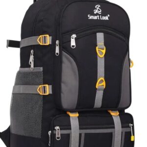 smartlook travel for outdoor sport hikiing bag waterproof backpack (grey, 75 l)